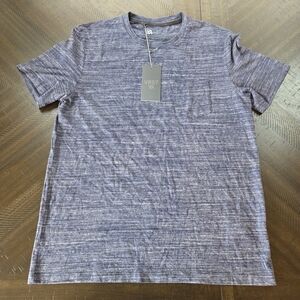 VRST Men's Medium Essential Pocket Tee HTR Darker Ardosia Blue Marble New